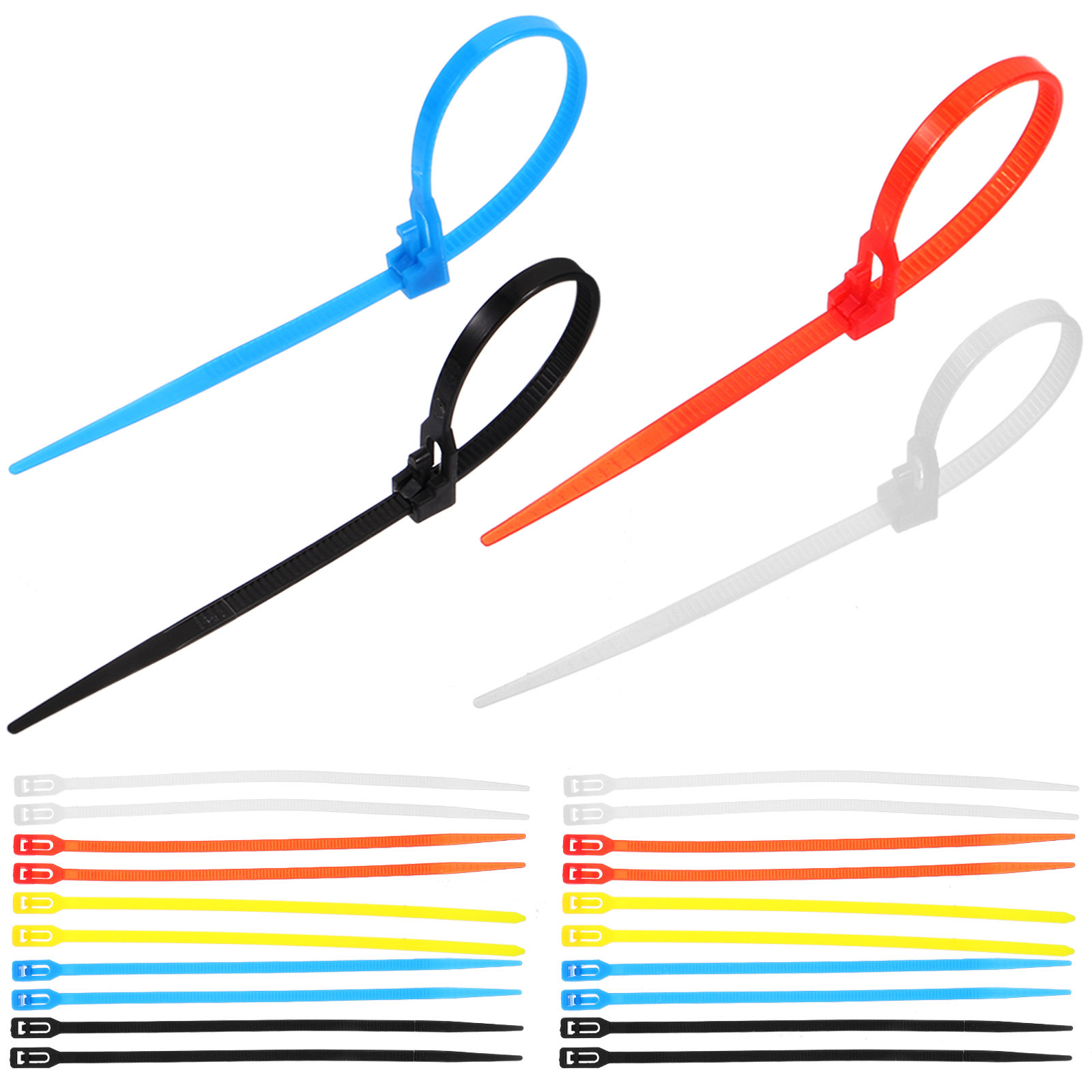 Garden Wire Twist Tie - 500Pcs Nylon Cable Ties Self-Locking Zip