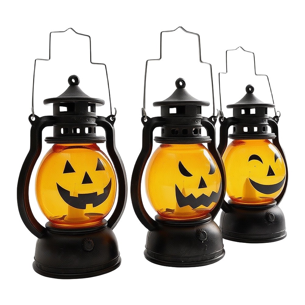 3 Piece LED Pumpkin Lantern Ye - Gardening Tools Yellow ulasan dan harga
