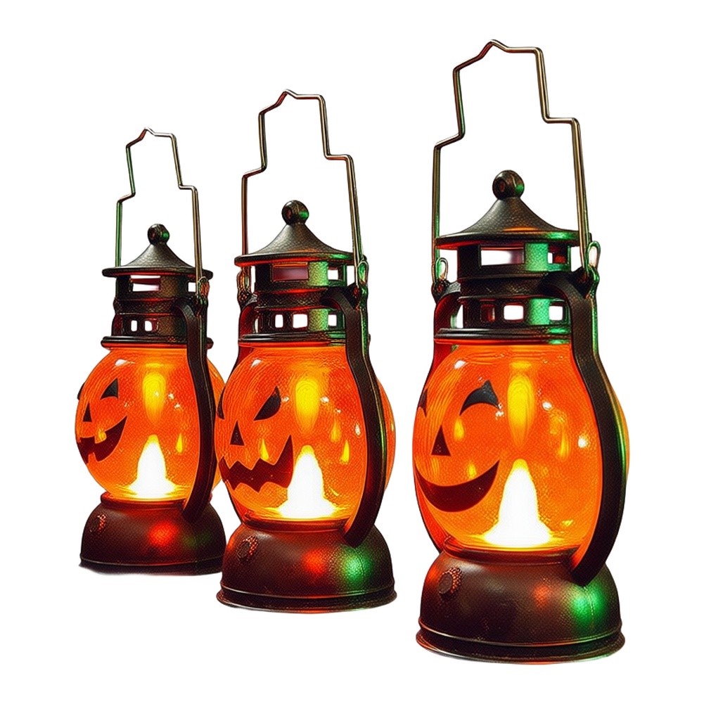 3 Piece LED Pumpkin Lantern Ye - Gardening Tools Yellow ulasan dan harga