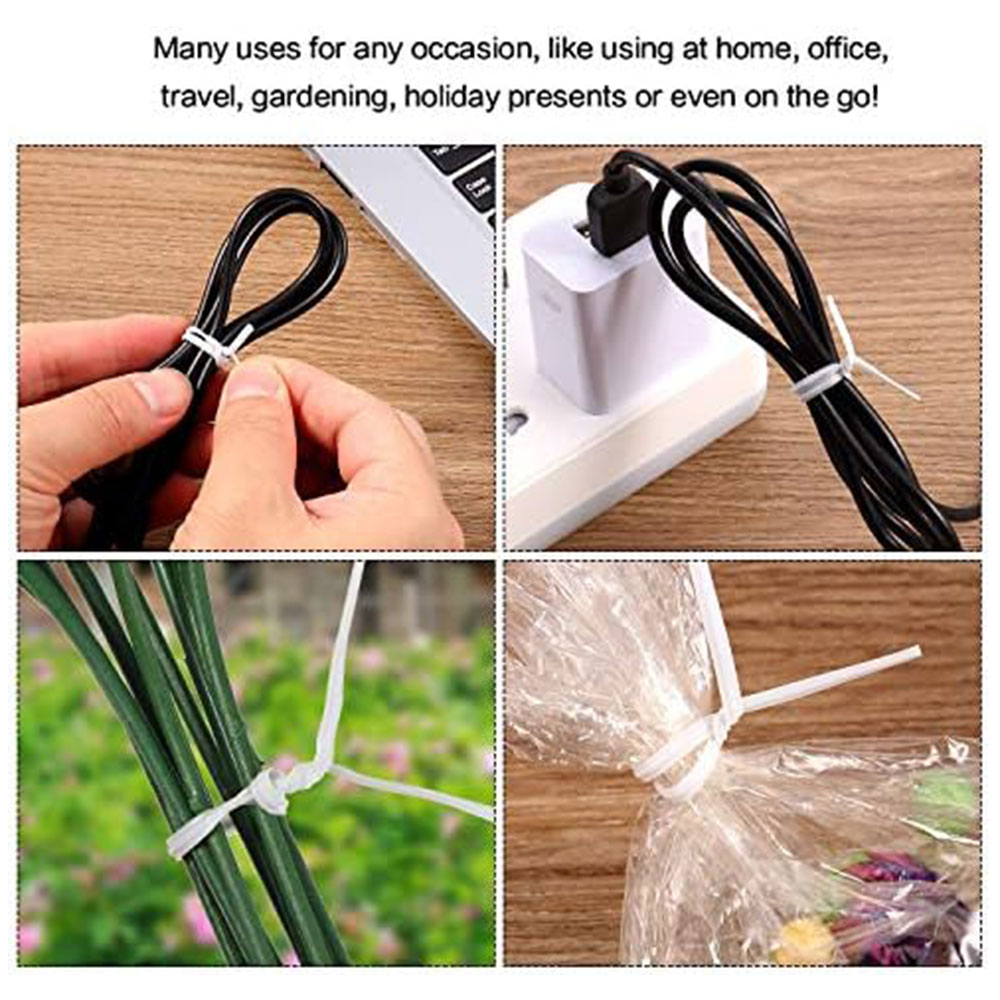 100Pcs BK WH Oblate Iron Wire  - Garden Wire Twist Tie ulasan dan harga