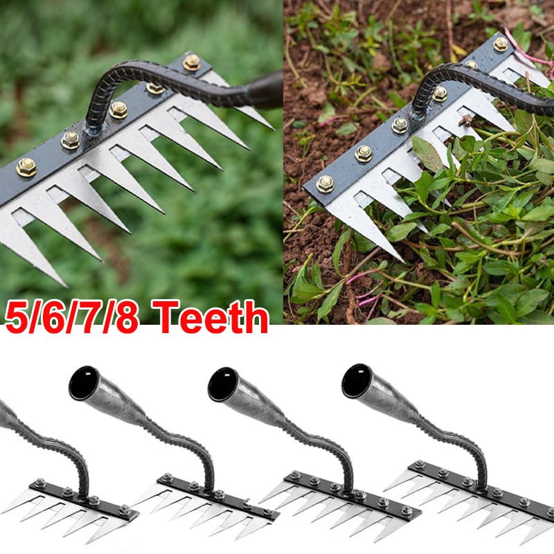 5/6/7/8 Teeth Iron Gardening H - Gardening Tools On Sale ulasan dan harga