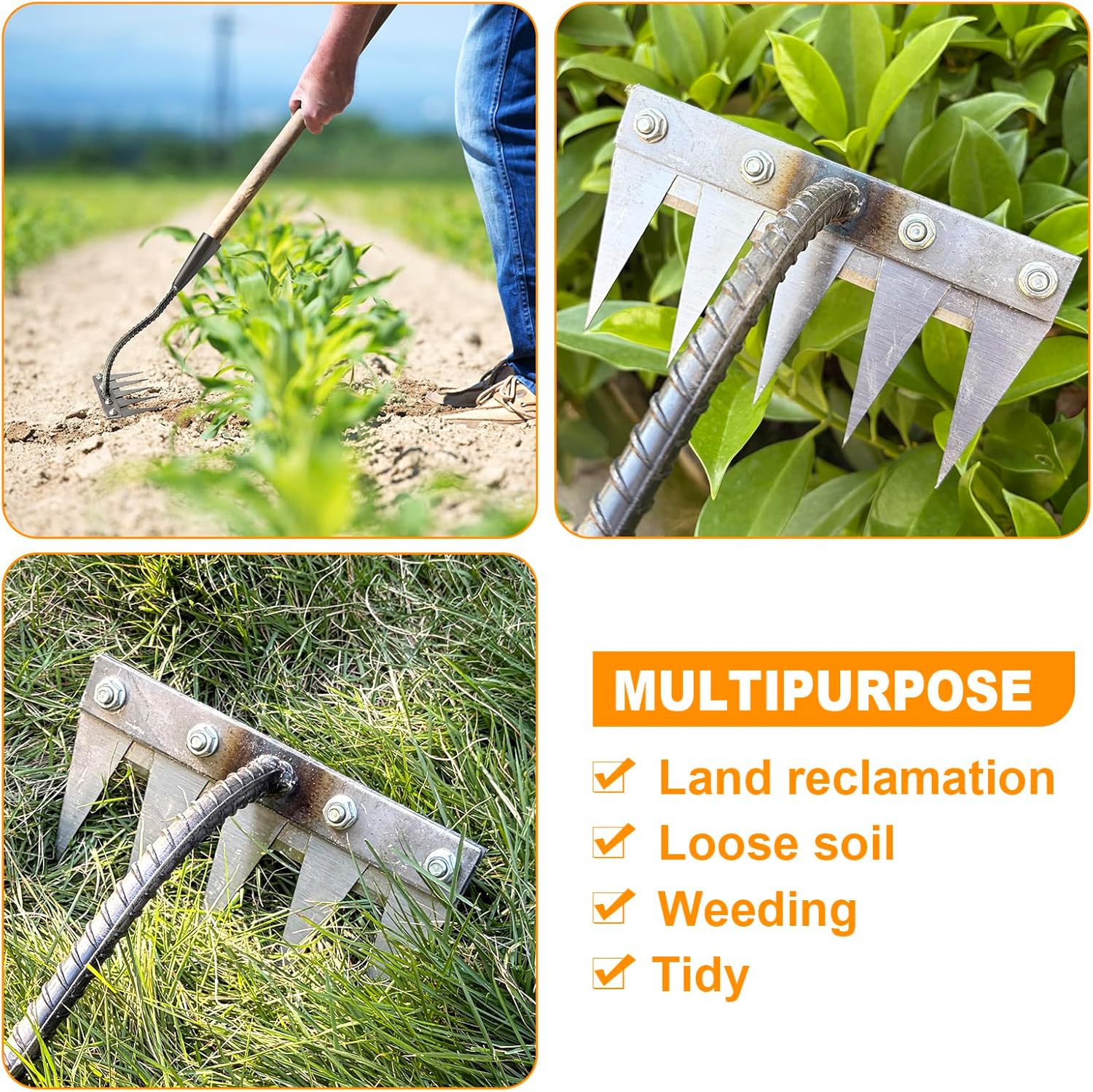 5/6/7/8 Teeth Iron Gardening H - Gardening Tools On Sale ulasan dan harga