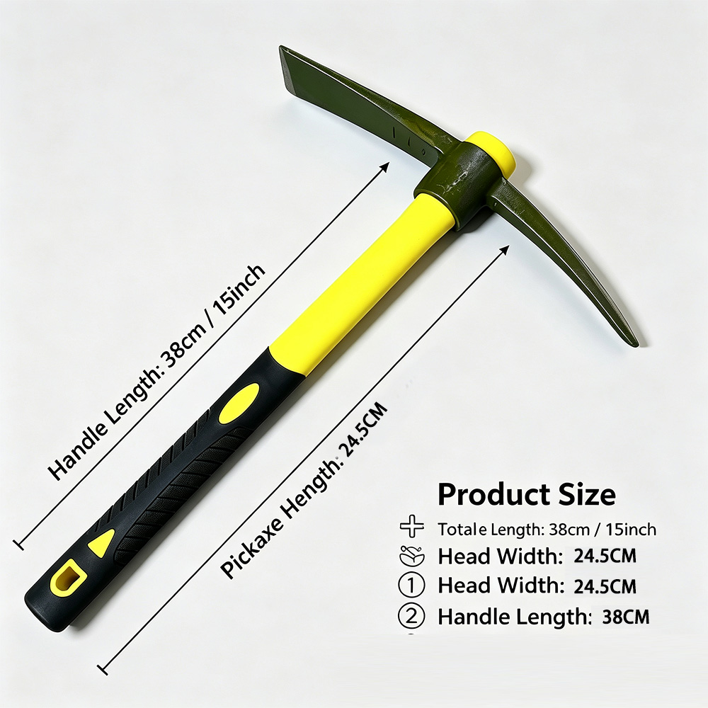 1-Piece 15-Inch Mattock Hoe Se - Gardening Tools Yellow ulasan dan harga