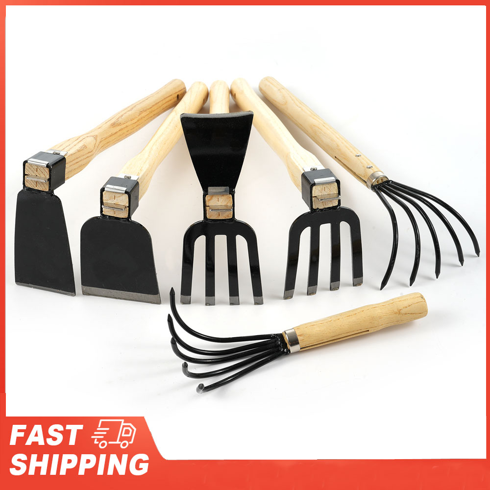 5-Claw Rake with Wooden Handle - Gardening Tools On Sale ulasan dan harga