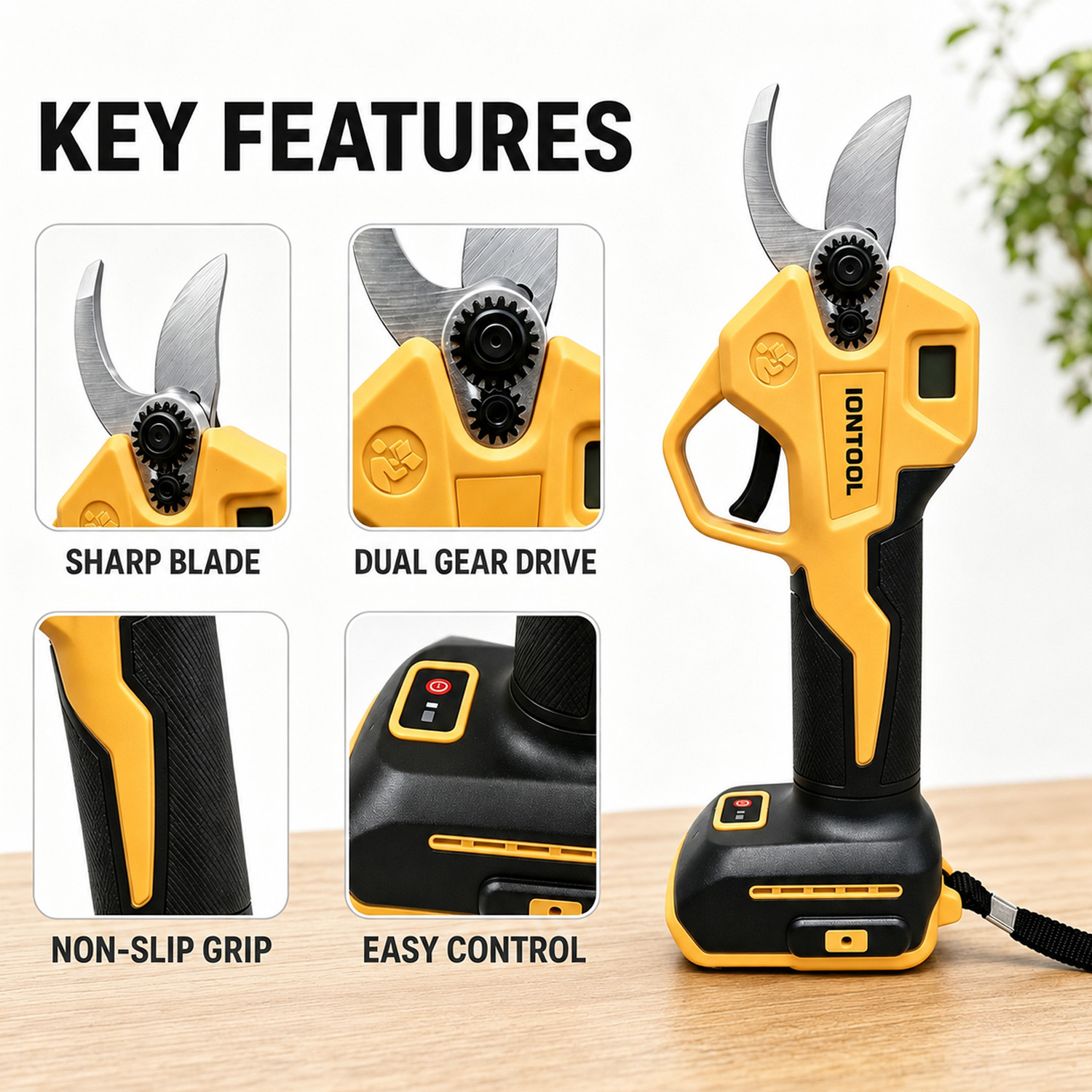 IONTOOL Yellow Brushless Cordl - Gardening Tools Yellow ulasan dan harga