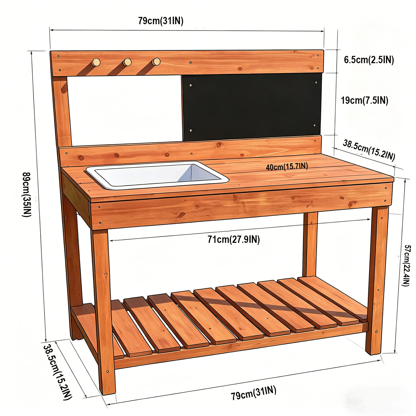 Wooden Potting Benches For Chi - Gardening Tools For Kids ulasan dan harga