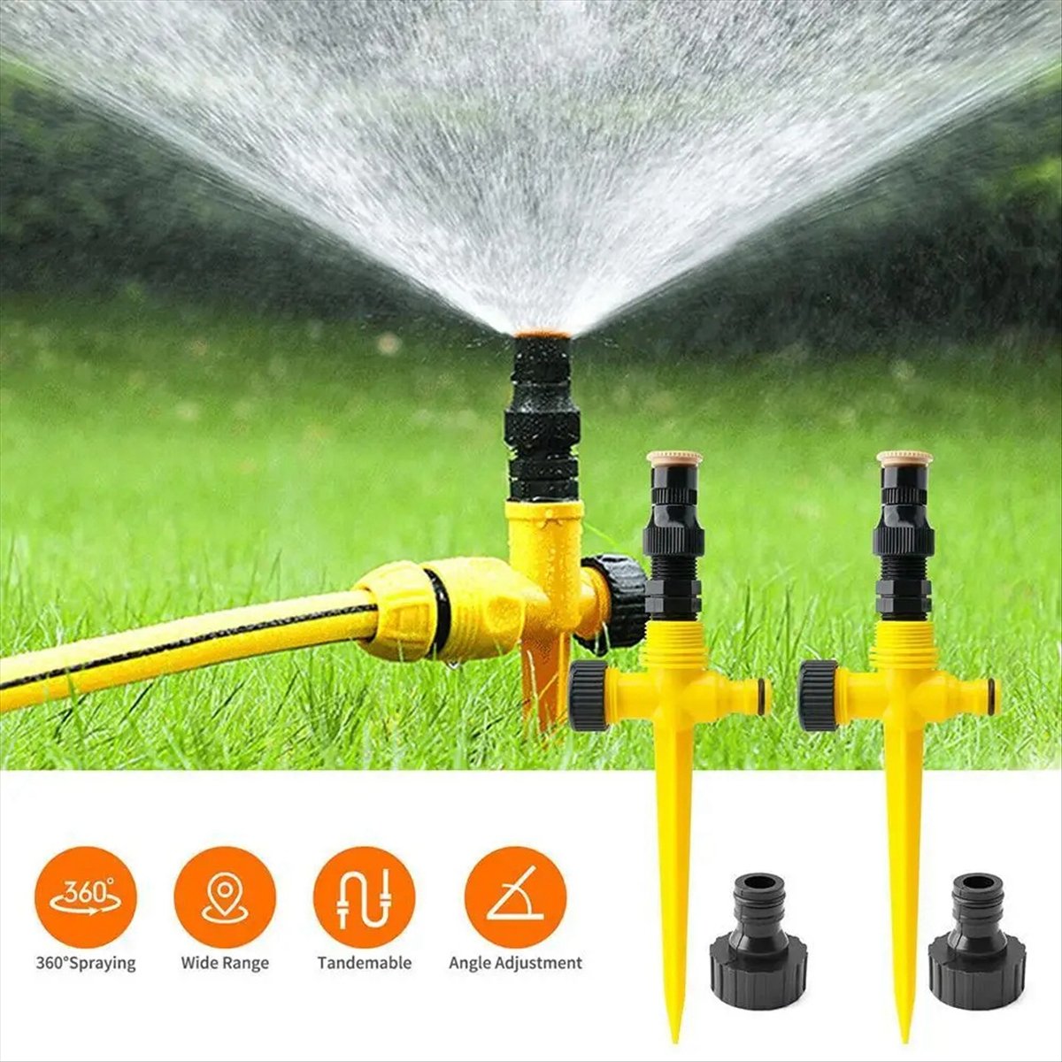 AT16 Garden Sprinkler 360° Rot - Gardening Tools Yellow ulasan dan harga