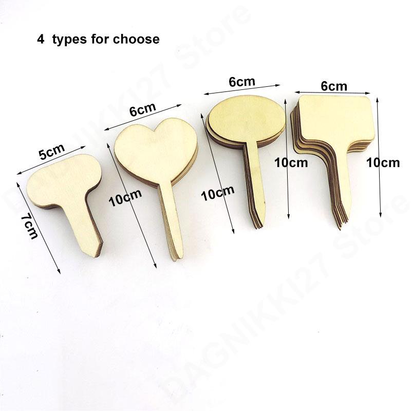 10x T-Type Wooden Plant Labels - Gardening Tools Labeled ulasan dan harga