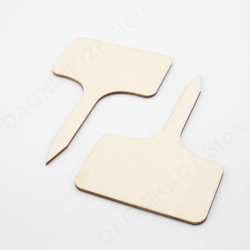 10x T-Type Wooden Plant Labels - Gardening Tools Labeled ulasan dan harga