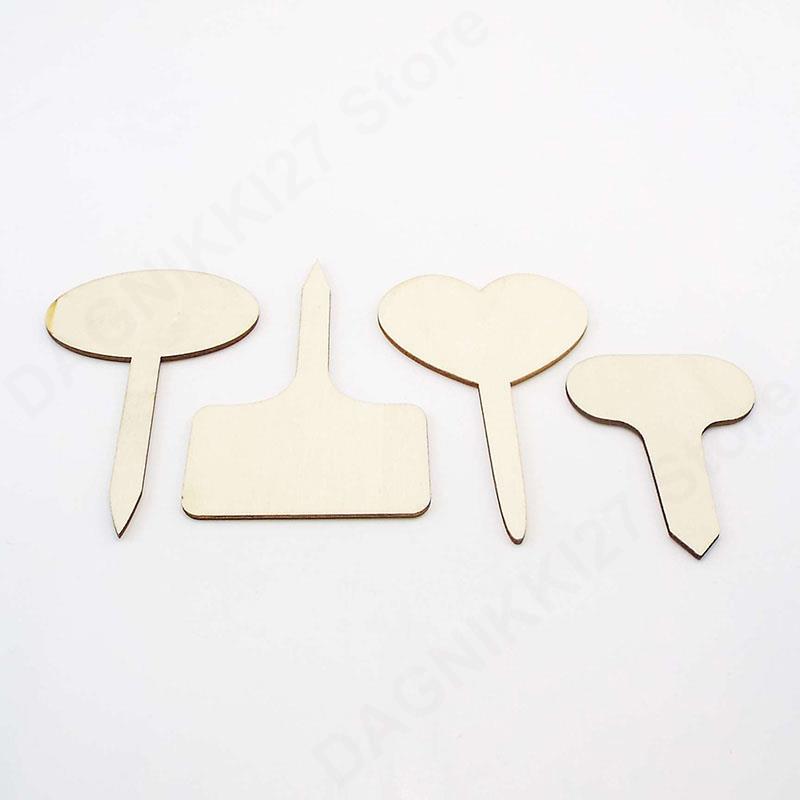 10x T-Type Wooden Plant Labels - Gardening Tools Labeled ulasan dan harga