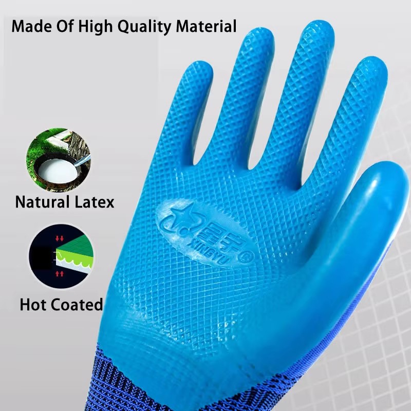 1/Pair Waterproof Rubber Coate - Garden Gloves Thorn Proof ulasan dan harga