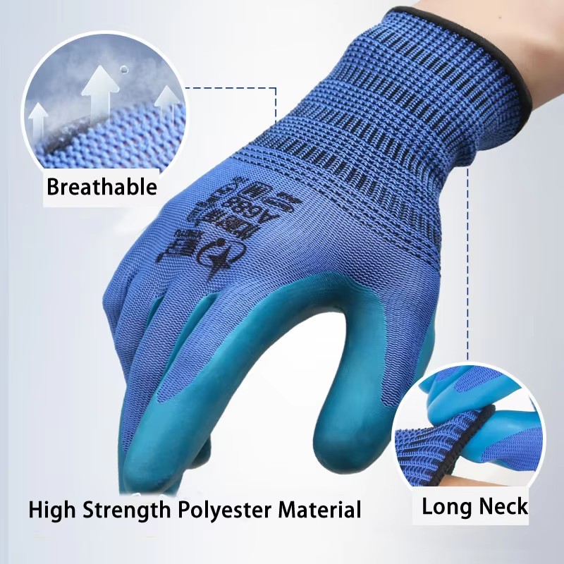 1/Pair Waterproof Rubber Coate - Garden Gloves Thorn Proof ulasan dan harga