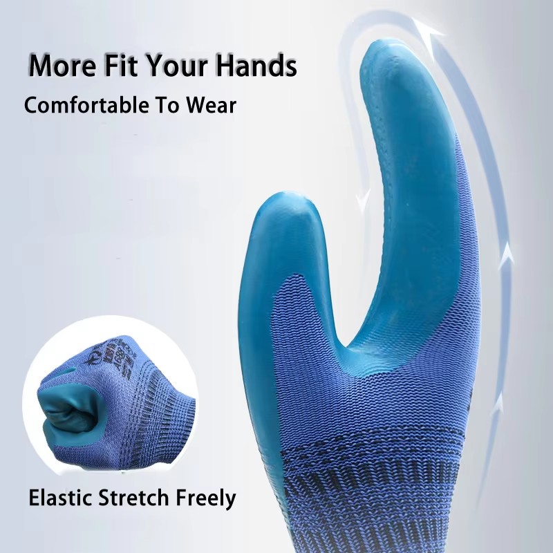 1/Pair Waterproof Rubber Coate - Garden Gloves Thorn Proof ulasan dan harga