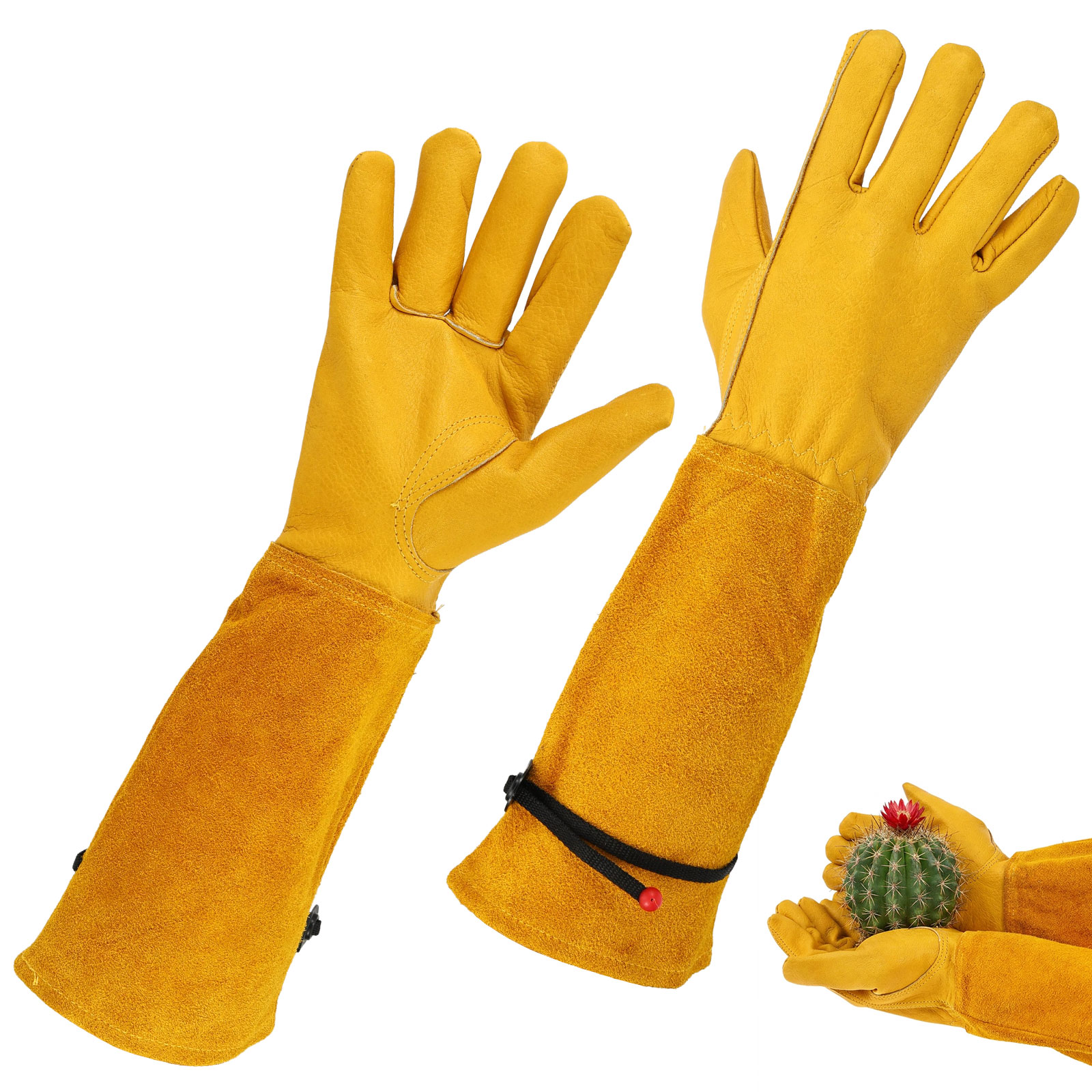 Long Gardening Gloves Leather  - Garden Gloves Thorn Proof ulasan dan harga